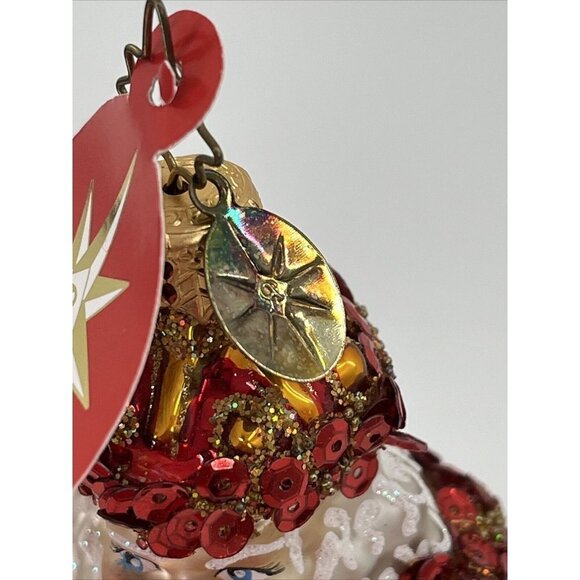 Radko LUXBERRY HOLIDAY Santa Claus SEQUINS Christmas Ornament 1014010 tags + Box - Picture 4 of 10